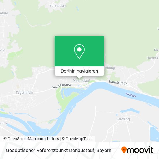 Geodätischer Referenzpunkt Donaustauf Karte