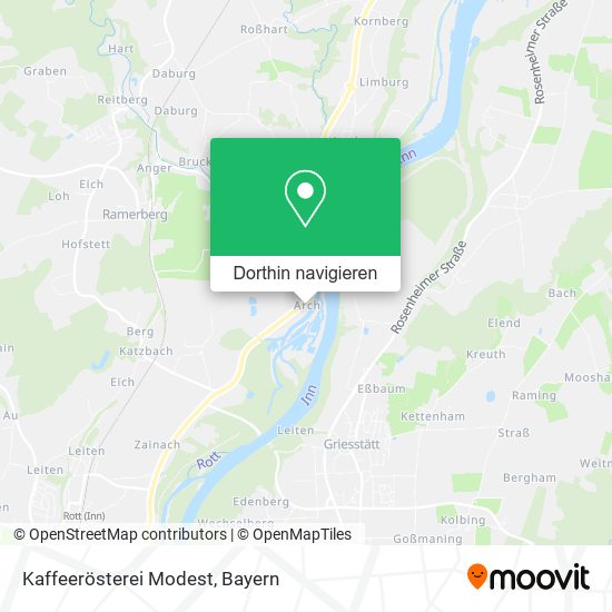 Kaffeerösterei Modest Karte