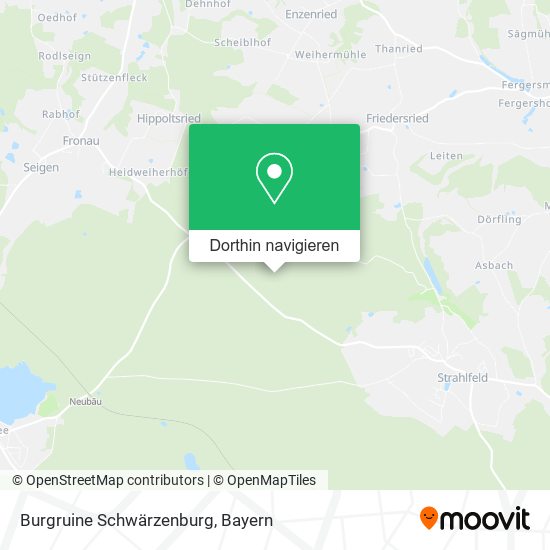 Burgruine Schwärzenburg Karte