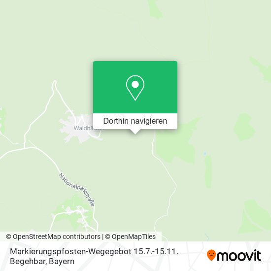 Markierungspfosten-Wegegebot 15.7.-15.11. Begehbar Karte
