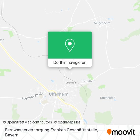 Fernwasserversorgung Franken Geschäftsstelle Karte