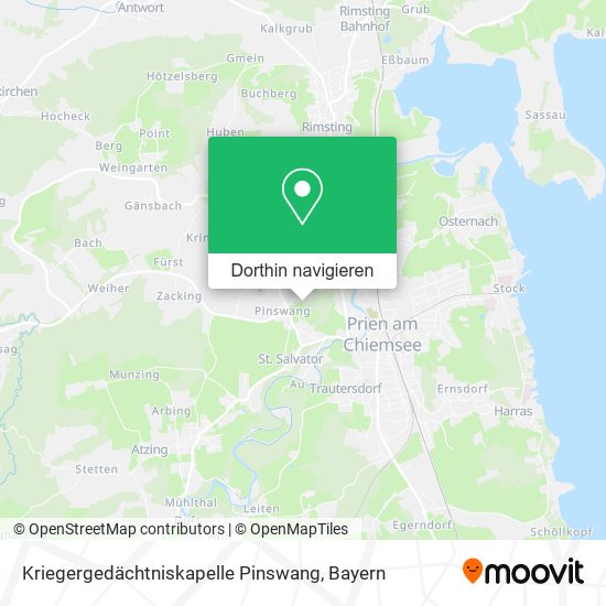Kriegergedächtniskapelle Pinswang Karte