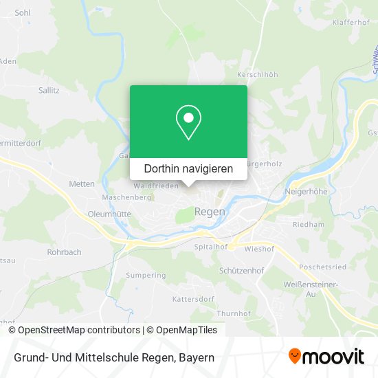 Grund- Und Mittelschule Regen Karte