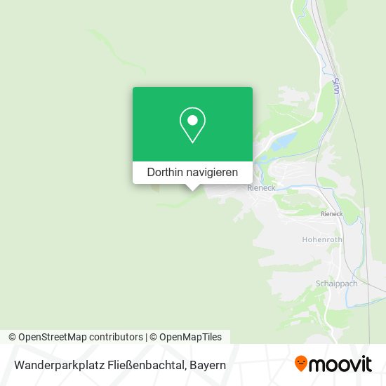 Wanderparkplatz Fließenbachtal Karte