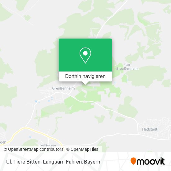 Ul: Tiere Bitten: Langsam Fahren Karte