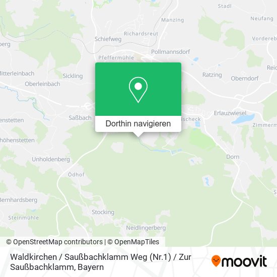 Waldkirchen / Saußbachklamm Weg (Nr.1) / Zur Saußbachklamm Karte