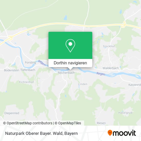 Naturpark Oberer Bayer. Wald Karte