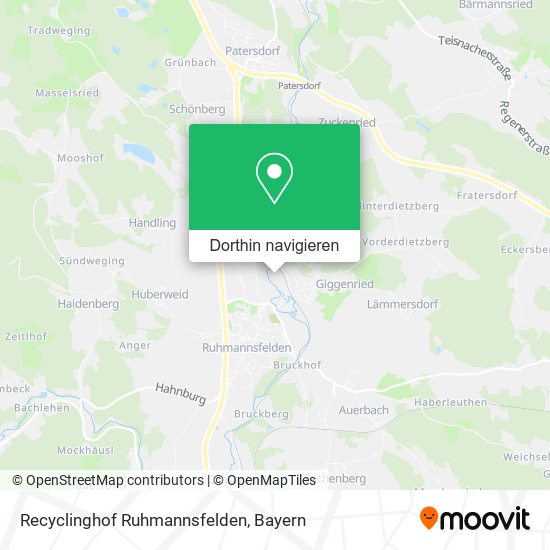 Recyclinghof Ruhmannsfelden Karte
