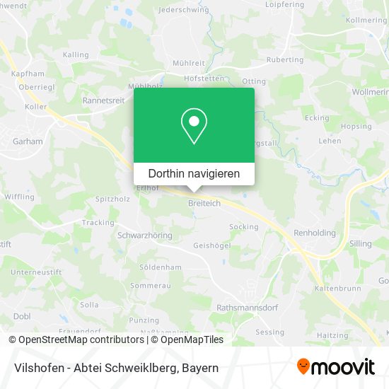 Vilshofen - Abtei Schweiklberg Karte