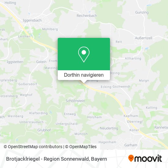Brotjacklriegel - Region Sonnenwald Karte