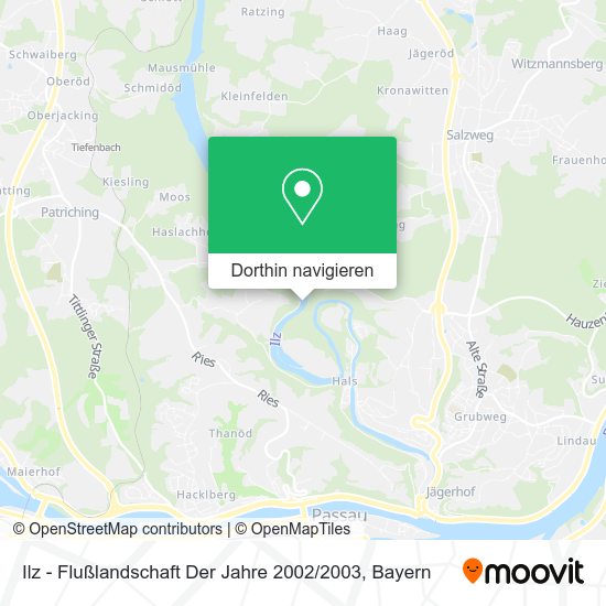 Ilz - Flußlandschaft Der Jahre 2002 / 2003 Karte