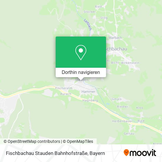Fischbachau Stauden Bahnhofstraße Karte