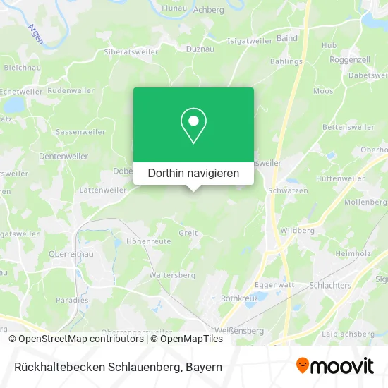 Rückhaltebecken Schlauenberg Karte