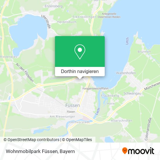 Wohnmobilpark Füssen Karte