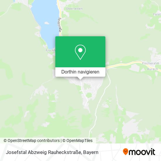 Josefstal Abzweig Rauheckstraße Karte