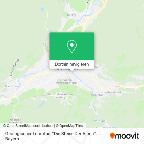 Geologischer Lehrpfad ""Die Steine Der Alpen"" Karte