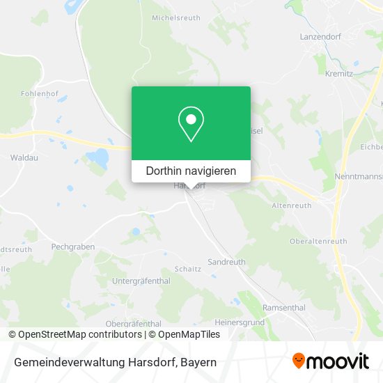 Gemeindeverwaltung Harsdorf Karte