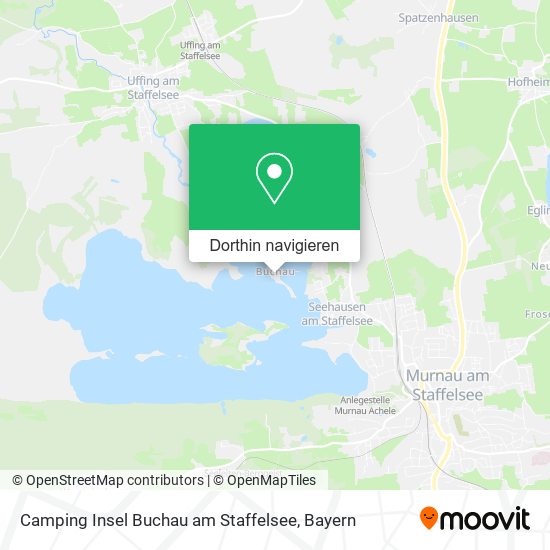 Camping Insel Buchau am Staffelsee Karte