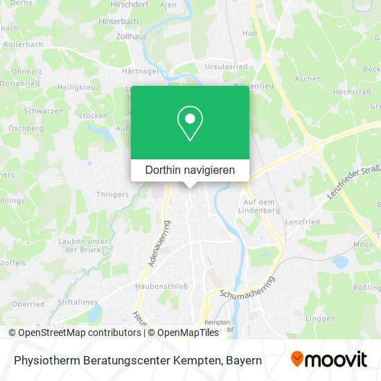 Physiotherm Beratungscenter Kempten Karte