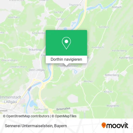 Sennerei Untermaiselstein Karte