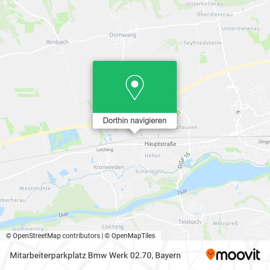 Mitarbeiterparkplatz Bmw Werk 02.70 Karte