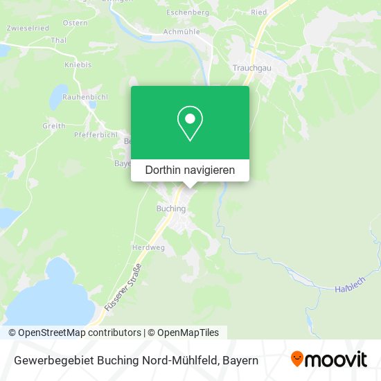 Gewerbegebiet Buching Nord-Mühlfeld Karte
