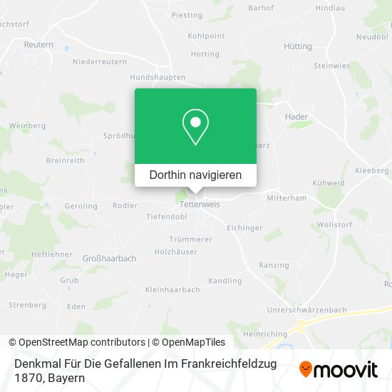 Denkmal Für Die Gefallenen Im Frankreichfeldzug 1870 Karte