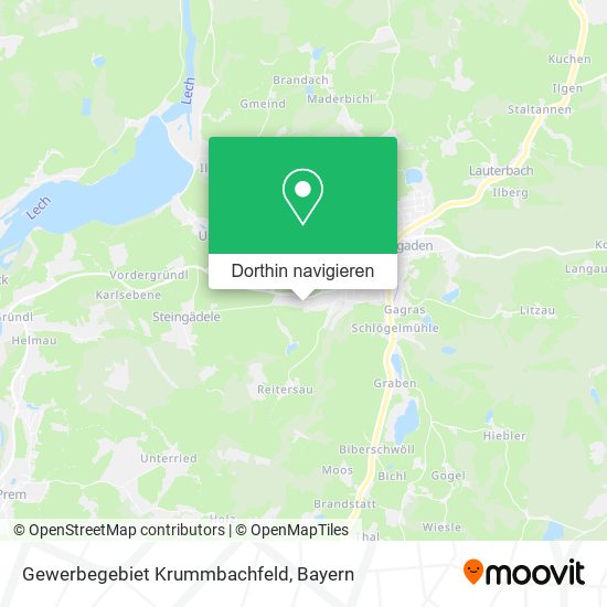 Gewerbegebiet Krummbachfeld Karte