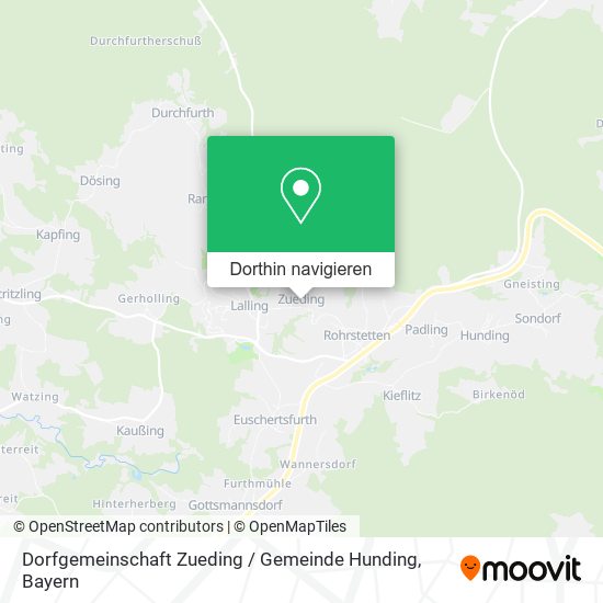 Dorfgemeinschaft Zueding / Gemeinde Hunding Karte