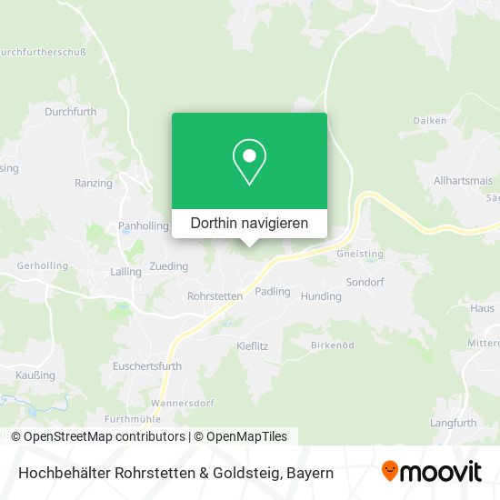 Hochbehälter Rohrstetten & Goldsteig Karte