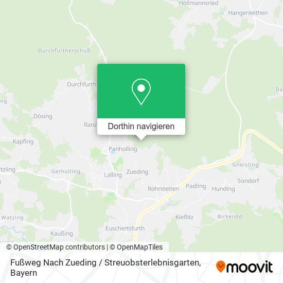 Fußweg Nach Zueding / Streuobsterlebnisgarten Karte