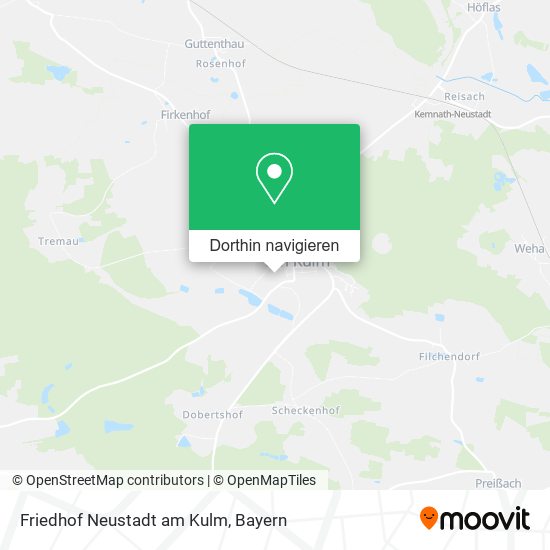 Friedhof Neustadt am Kulm Karte