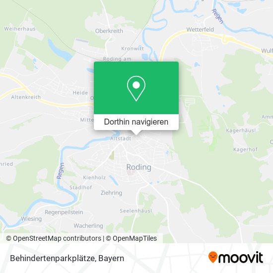 Behindertenparkplätze Karte