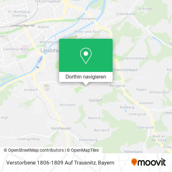 Verstorbene 1806-1809 Auf Trausnitz Karte