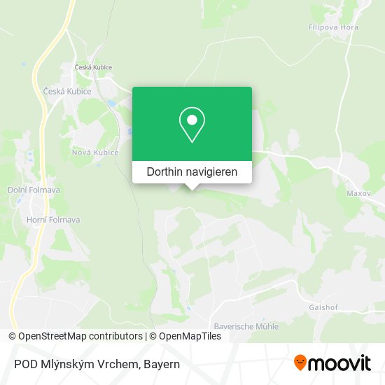 POD Mlýnským Vrchem Karte
