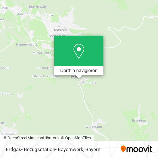 Erdgas- Bezugsstation- Bayernwerk Karte