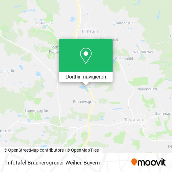 Infotafel Braunersgrüner Weiher Karte