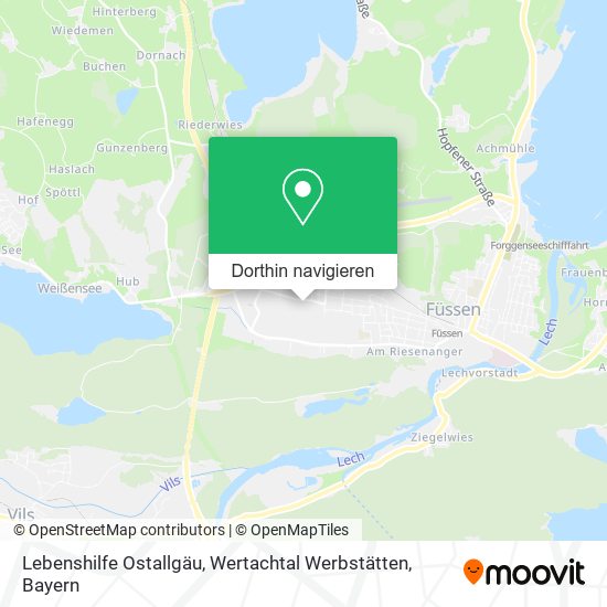 Lebenshilfe Ostallgäu, Wertachtal Werbstätten Karte