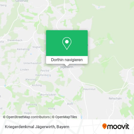 Kriegerdenkmal Jägerwirth Karte