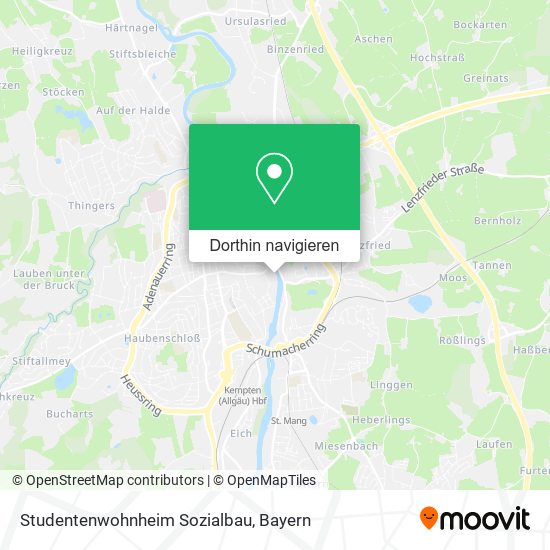Studentenwohnheim Sozialbau Karte
