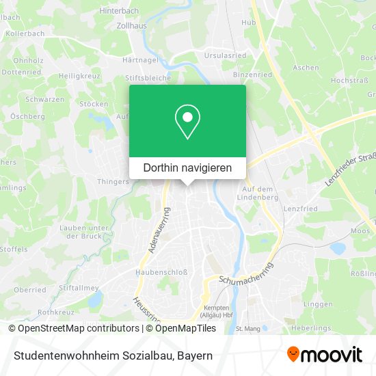 Studentenwohnheim Sozialbau Karte