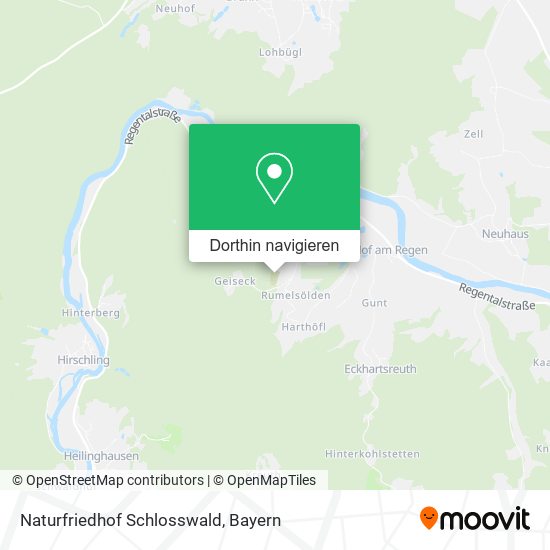Naturfriedhof Schlosswald Karte
