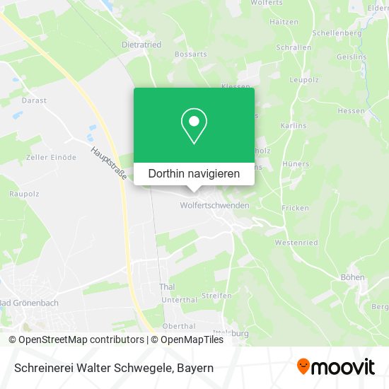 Schreinerei Walter Schwegele Karte