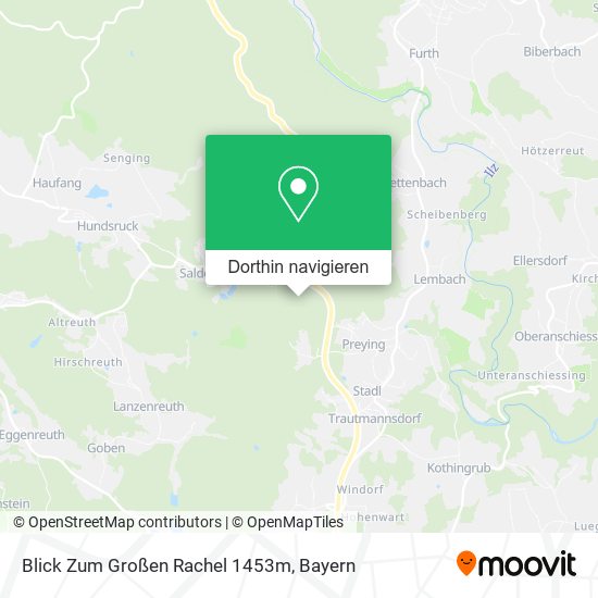 Blick Zum Großen Rachel 1453m Karte