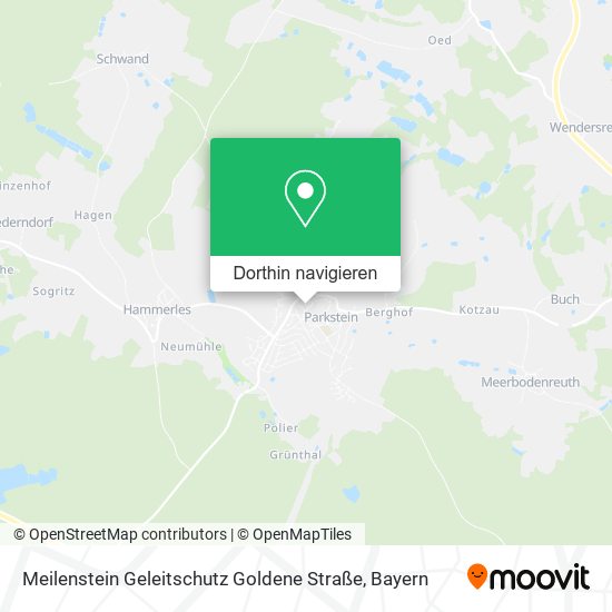 Meilenstein Geleitschutz Goldene Straße Karte
