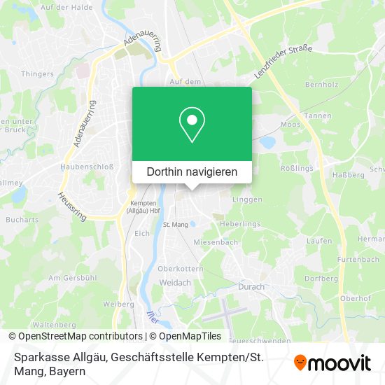 Sparkasse Allgäu, Geschäftsstelle Kempten / St. Mang Karte