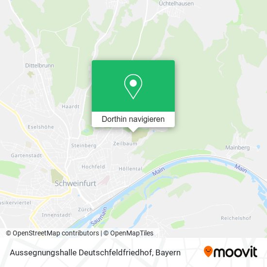 Aussegnungshalle Deutschfeldfriedhof Karte