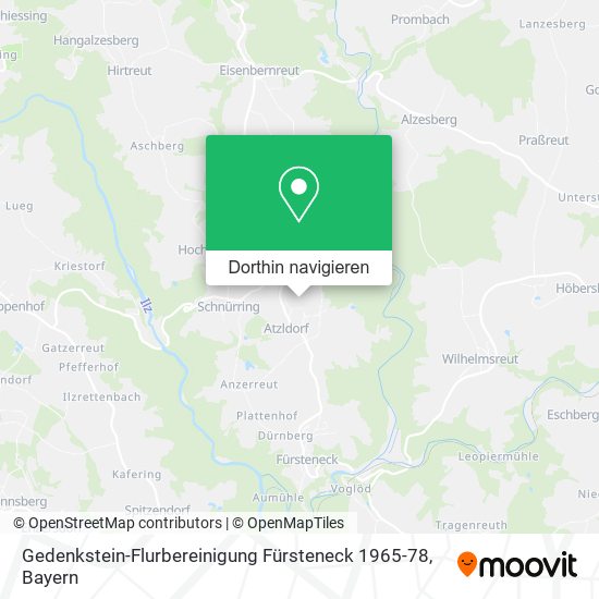 Gedenkstein-Flurbereinigung Fürsteneck 1965-78 Karte