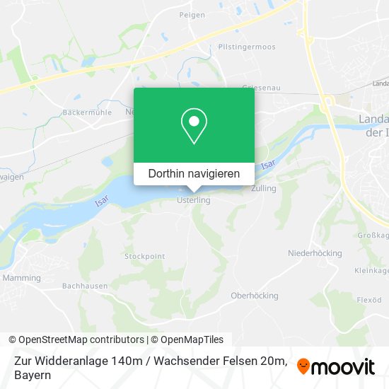 Zur Widderanlage 140m / Wachsender Felsen 20m Karte