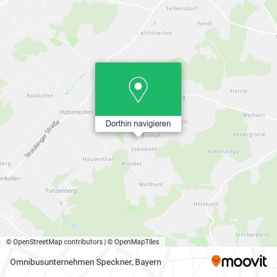 Omnibusunternehmen Speckner Karte